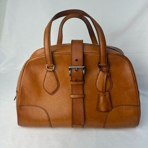Prada  Bowling Leather Handbag